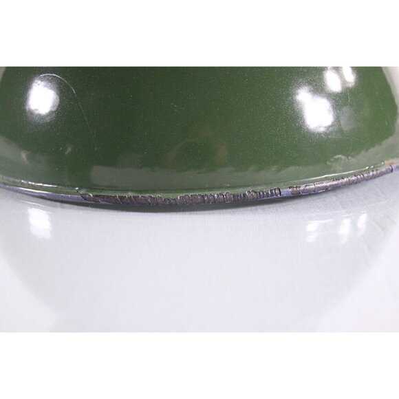 Vintage 12" Angled Industrial Salvage Barn Light Shade, Green enamel Factory - Picture 7 of 10
